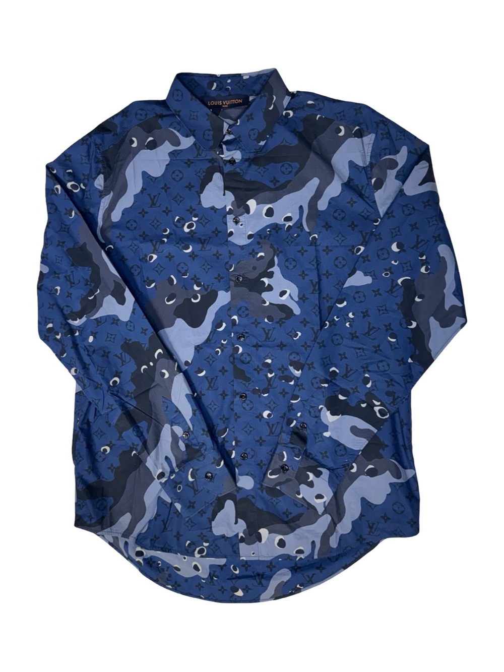 LOUIS VUITTON CAMO BUTTON UP SHIRT